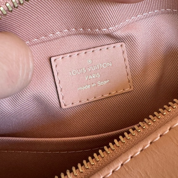 Louis Vuitton Brown Damier Ebene Canvas and Pink Leather Santa Monica Camera Bag - Picture 11 of 16